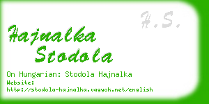 hajnalka stodola business card